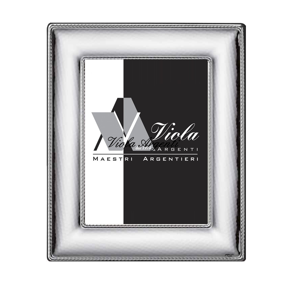 Cornice fascia larga lucida e martellata di . Argento online