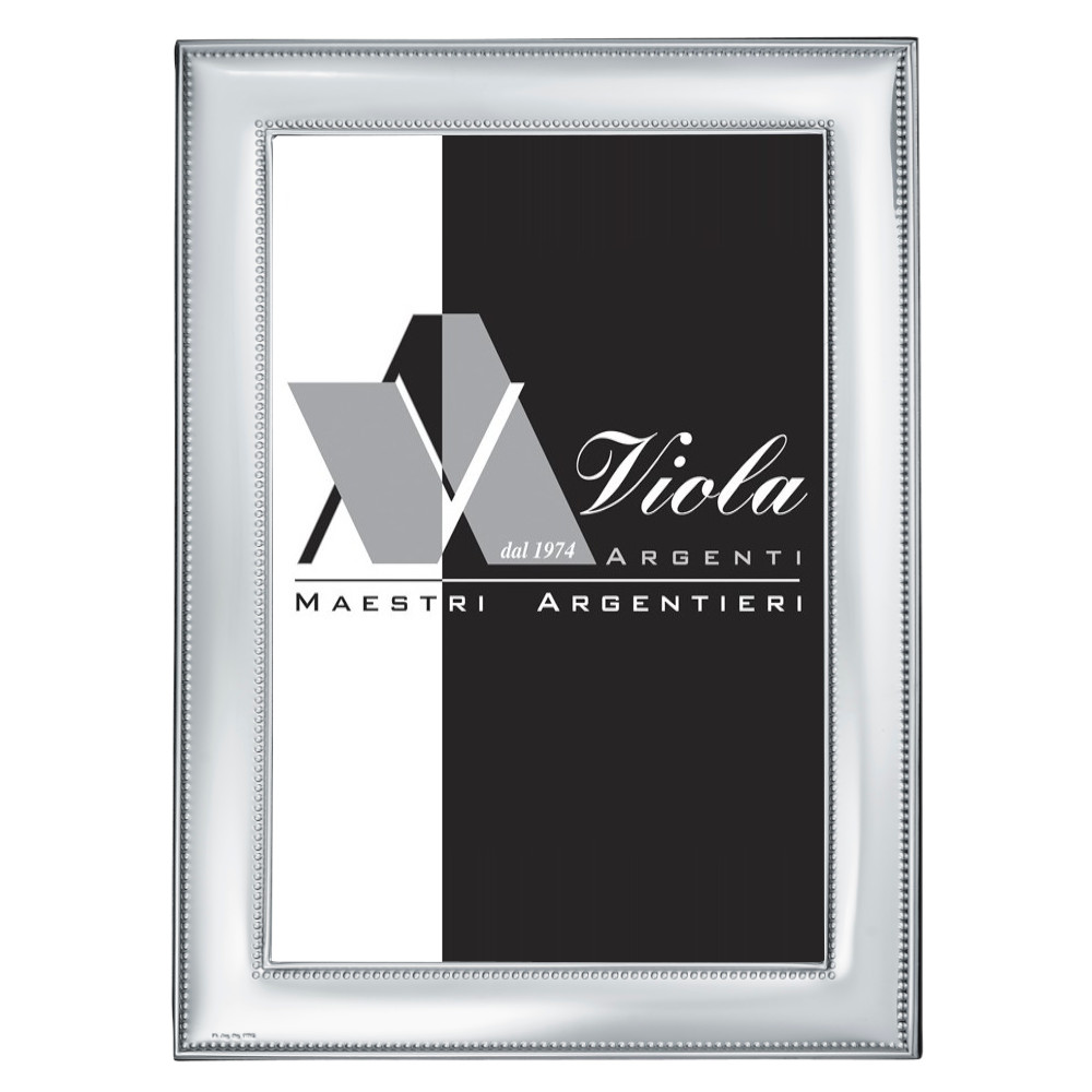 Cornice liscia con bordi a pallini di . Argento online