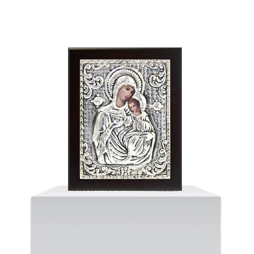 Icona greca madonna con bambino di . Argento online
