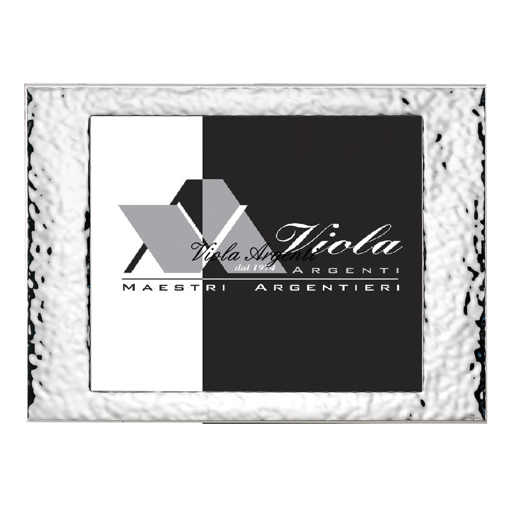 Cornice martellata con specchio di . Argento online