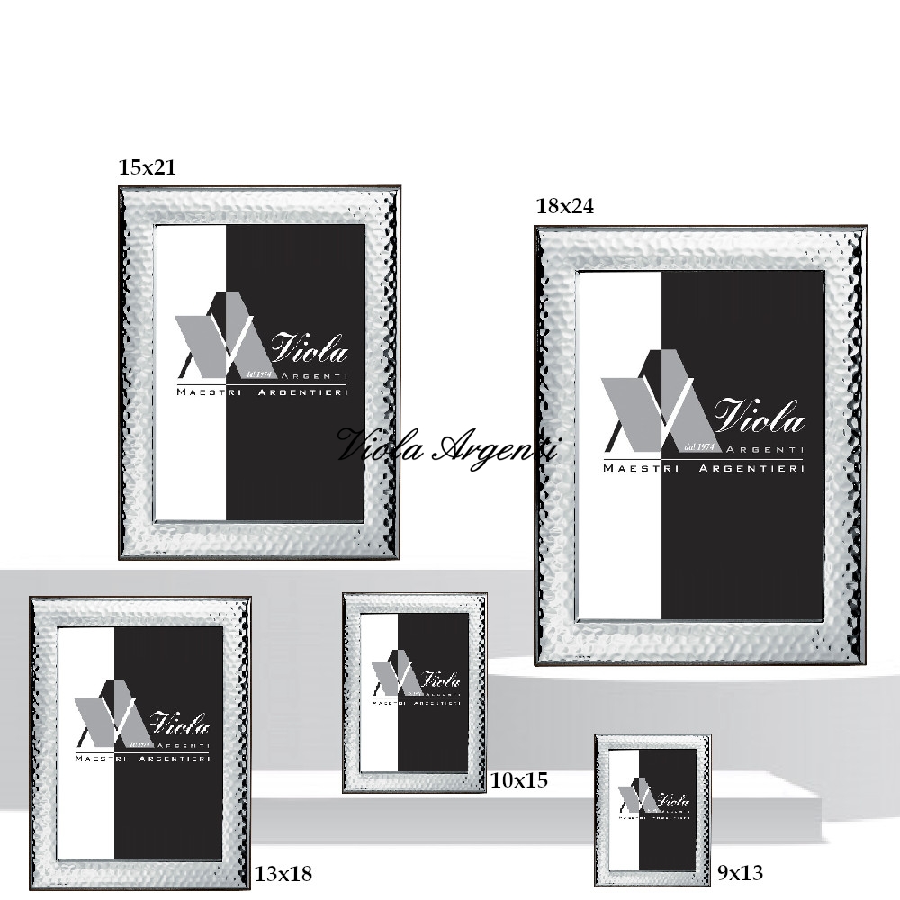 Cornice martellata piatta di . Argento online