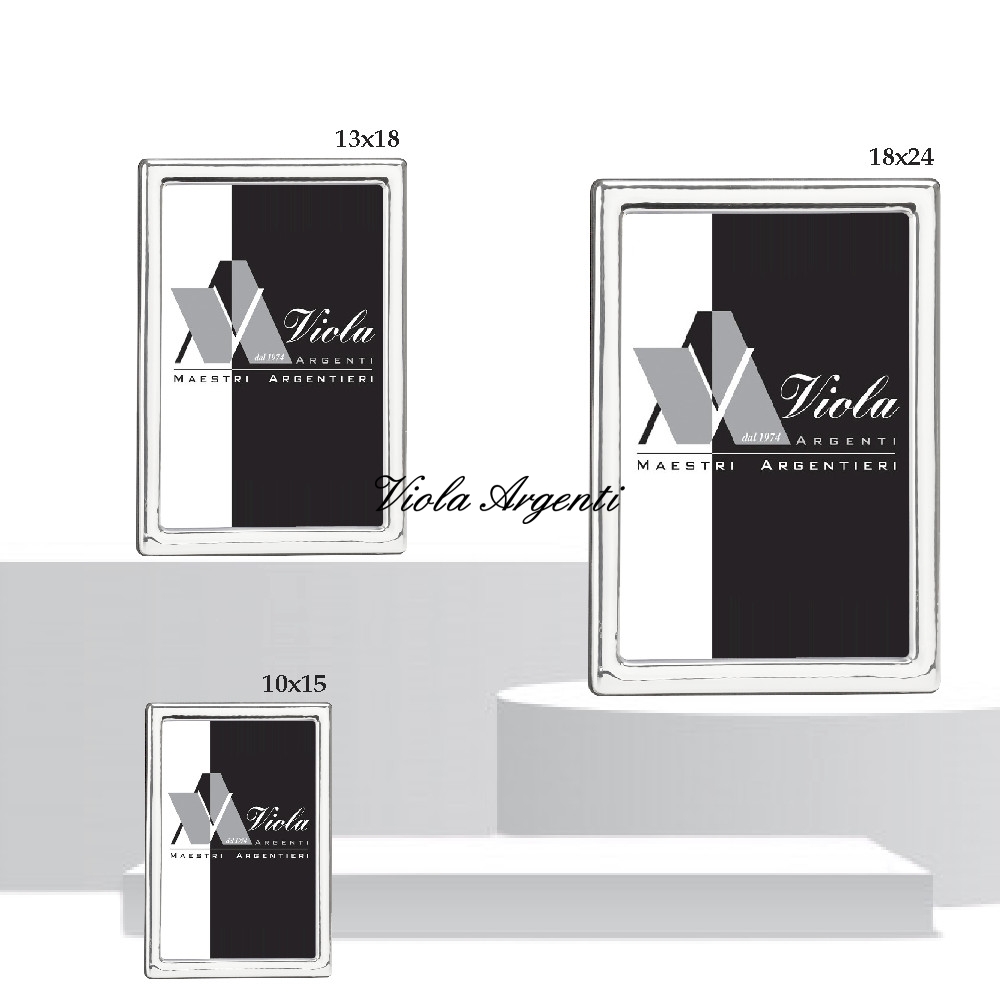 Cornice martellata stretta di . Argento online