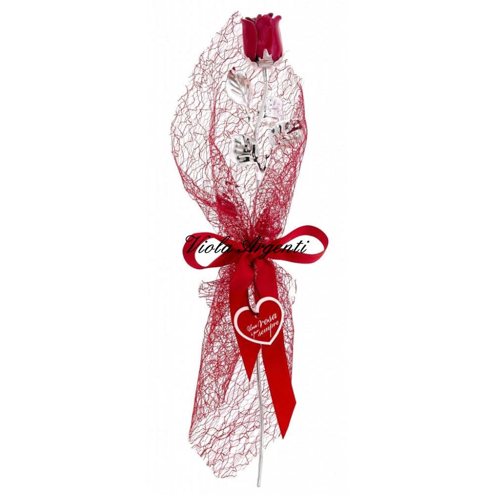 Rosa rossa di . Argento online