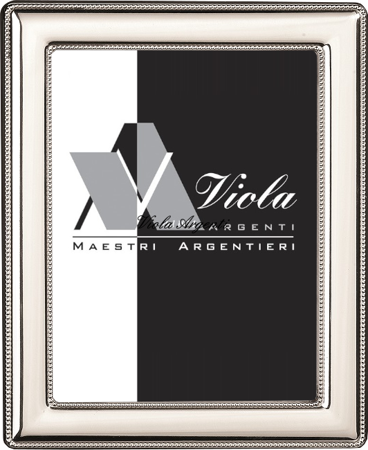 Cornice liscia bordi perlinati di . Argento online