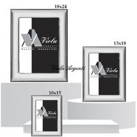 Cornice argento a quadretti