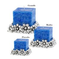 Portacandela margherita azzurra