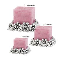 Portacandela margherita rosa