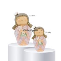 Profumatore kokeshi con gatto