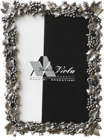 Cornice argento con uva - 3