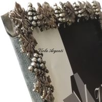 Cornice argento con uva - 4