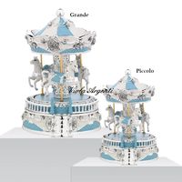 Giostra scalini azzurra cavalli 