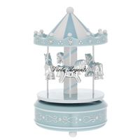 Giostra acrilico azzurra cavalli 