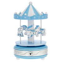 Giostra azzurra con cavalli