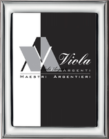 Cornice argento 999 liscia con riga