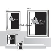 Cornice argento 999 liscia con riga