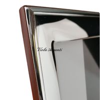 Cornice argento 999 liscia con riga - 3