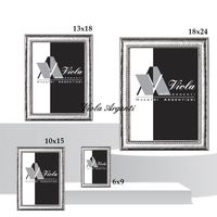 Cornice argento 999 mossa con pallini