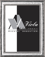 Cornice argento 999 mossa con pallini
