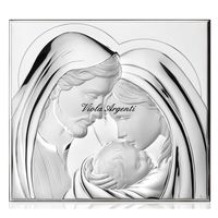 Quadro Sacra Famiglia in argento