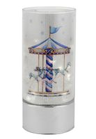 Lampada con giostre cavalli azzurra