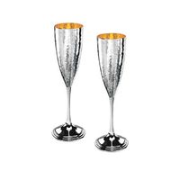 Bicchieri per lo champagne argento trilaminato