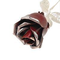 Rosa bocciolo grande 9 petali stelo lungo - 6