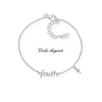 Bracciale argento scritta faith (fede)