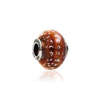 Charm vetro murano cognac