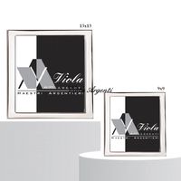 Cornice argento liscia
