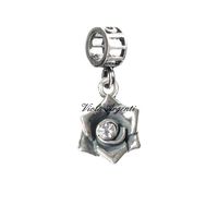 Charm pendente rosa swarovski