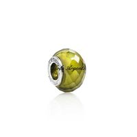 Charm sfaccettato verde