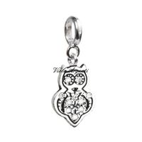 Charm pendente gufo con swarovski