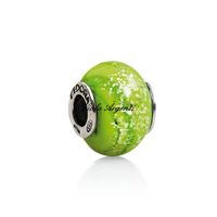 Charm vetro murano verde luminoso
