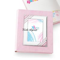 Album nascita con cornice diagonale rosa