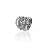 Anello vortice argento