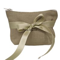 Pochette portaconfetti verde con zip - 1