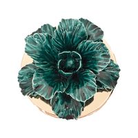 Candela anemone verde in porcellana - 4