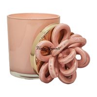 Candela nodo rosa in porcellana