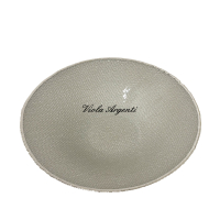 Centrotavola vetro smaltato esterno in argento - 33 cm - 2