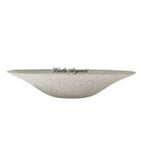 Centrotavola vetro smaltato esterno in argento - 33 cm - 3