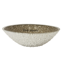Ciotola decorativa dai riflessi champagne - 17 cm - 2