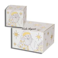 Candela Profumata in Vasetto rondo Rosso Stellato con Coperchio Babbo Natale – Edizione Natalizia