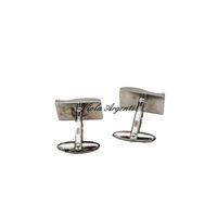 Gemelli argento rettangolari con Swarovski