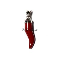 Cornetto rosso oro bianco 750