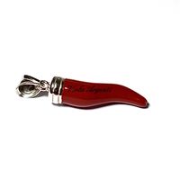 Cornetto rosso oro bianco 750