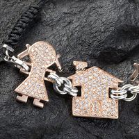 Ciondolo Bimba con pav&egrave; di cristalli