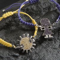 Ciondolo Sole con pav&egrave; di cristalli