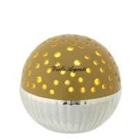 Sfera bicolore verde e argento con led 