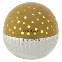 Sfera bicolore verde e argento con led 