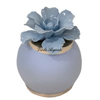 Lampada con anemone azzurro polvere